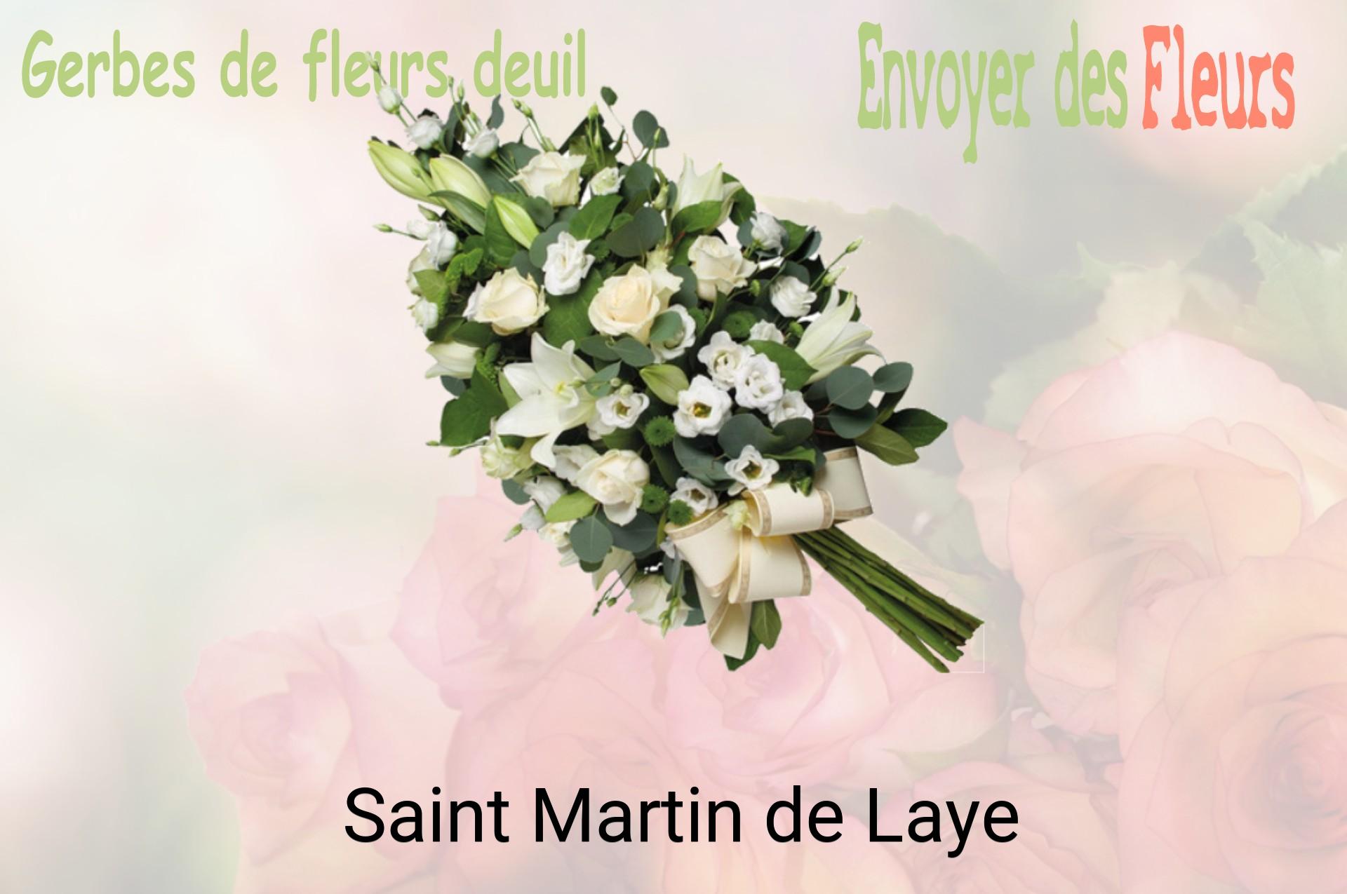 Gerbe de fleurs de deuil livrée à Saint-Martin-de-Laye